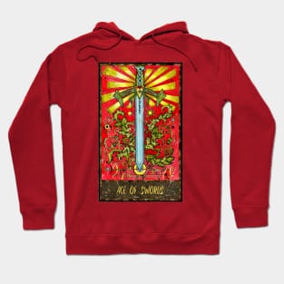 Ace Of Swords. Magic Gate Tarot Card Design. Hoodie